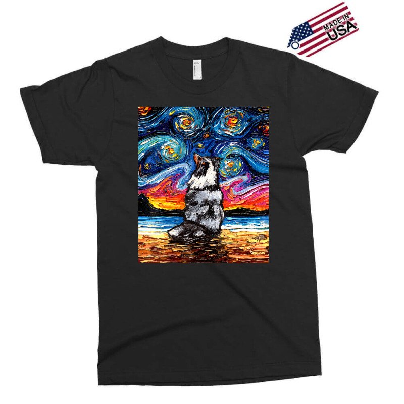 Merle Shetland Sheepdog Sheltie Starry Night By Aja Exclusive T-shirt by vucongha | Artistshot