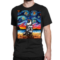 Merle Shetland Sheepdog Sheltie Starry Night By Aja Classic T-shirt | Artistshot