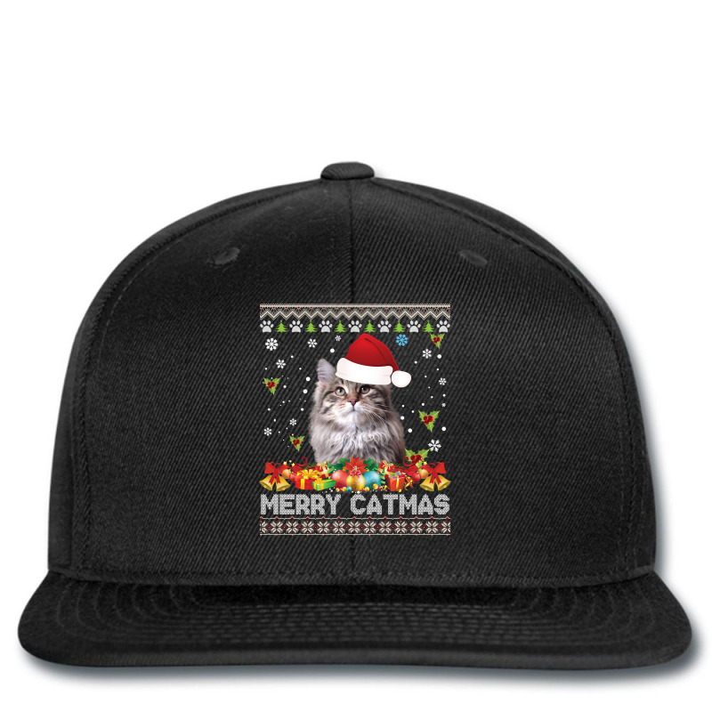 Merry Catmas Siberian Cat Ugly Sweater Christmas Santa Claus Long Slee Printed hat by hudizhowav | Artistshot