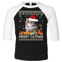 Merry Catmas Siberian Cat Ugly Sweater Christmas Santa Claus Long Slee Toddler 3/4 Sleeve Tee | Artistshot