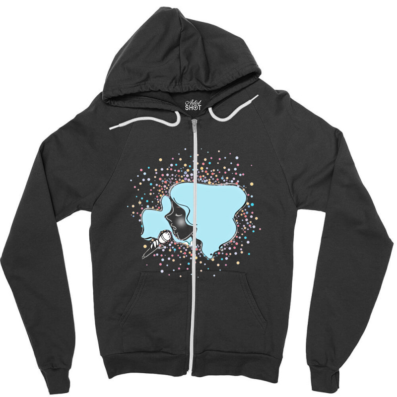 Sing Like A Popstar Zipper Hoodie by KristyMelton | Artistshot