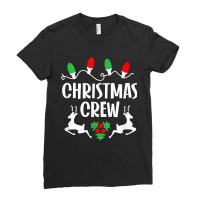 Cute Family Christmas Crew Matching Pajama Gift Lights T Shirt Ladies Fitted T-shirt | Artistshot