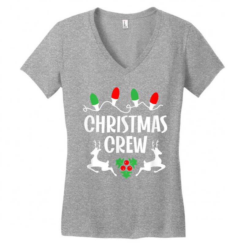 Cute Family Christmas Crew Matching Pajama Gift Lights T Shirt Women's V-Neck T-Shirt by cm-arts | Artistshot