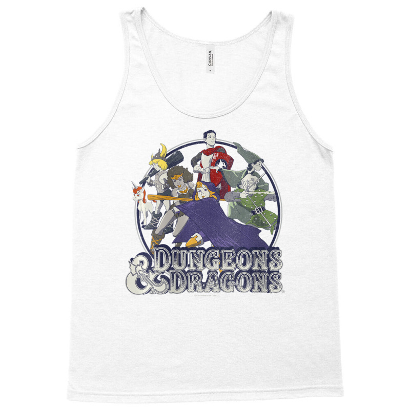 Womens Dungeons & Dragons Group Shot Badge V-neck Tank Top | Artistshot