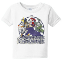 Womens Dungeons & Dragons Group Shot Badge V-neck Baby Tee | Artistshot