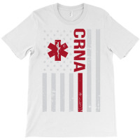 Crna Certified Registered Nurse Anesthetist Usa Flag T-shirt | Artistshot