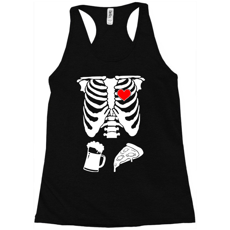 Mens Skeleton Maternity Pizza & Beer Black Racerback Tank by CUSER3772 | Artistshot