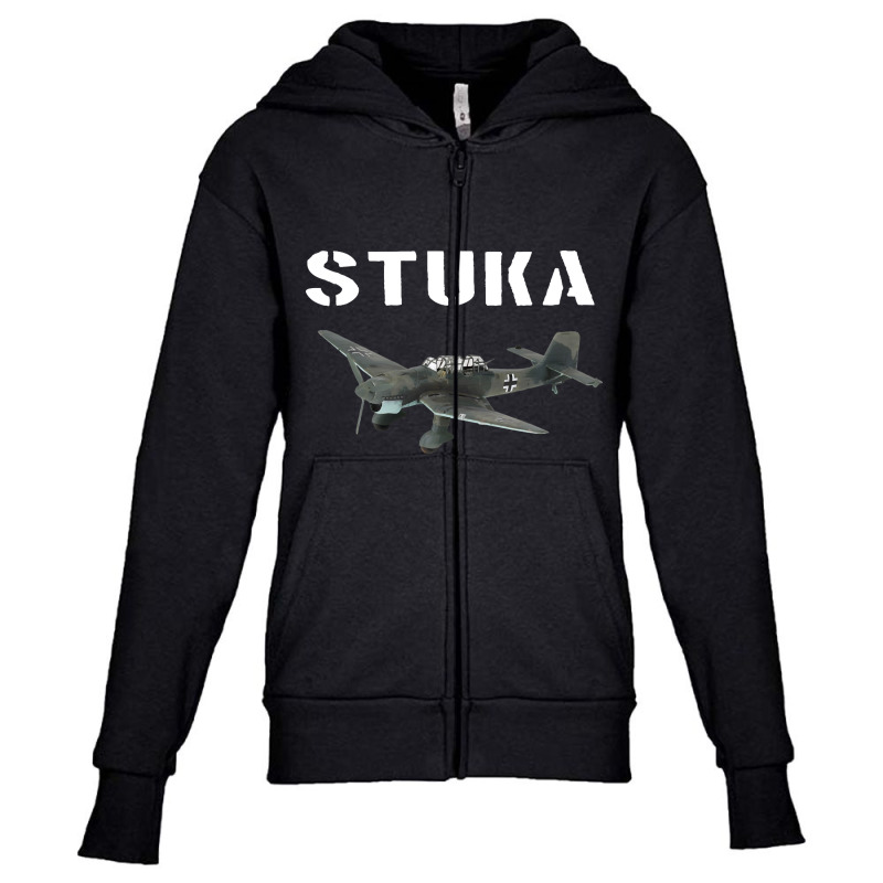 German Airforce Wwii Ju 87 Stuka Dive Bomber Plane Youth Zipper Hoodie by Kanmosrin52 | Artistshot