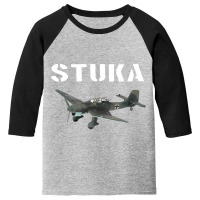 German Airforce Wwii Ju 87 Stuka Dive Bomber Plane Youth 3/4 Sleeve | Artistshot