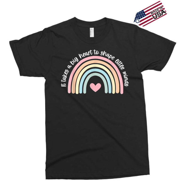 It Takes A Big Heart To Shape Little Minds Teacher Rainbow Exclusive T-shirt by BonnieTori | Artistshot