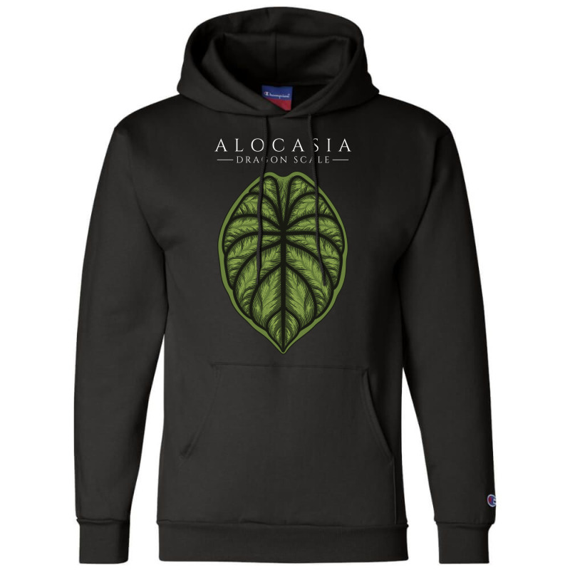 Alocasia Dragon Scale Aroid Plant Lover Anthurium Philodendron Champion Hoodie by dovieavila | Artistshot