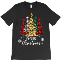 Merry Christmas Tree Buffalo Plaid Red White Green Light Top T Shirt T-shirt | Artistshot