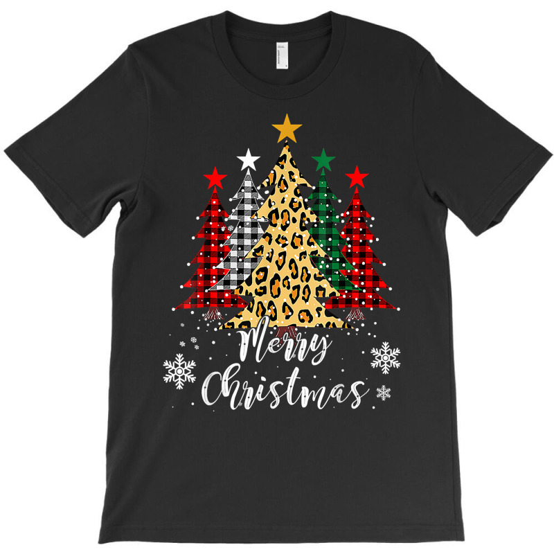 Merry Christmas Tree Buffalo Plaid Red White Green Light Top T Shirt T-shirt | Artistshot