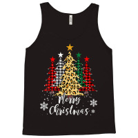 Merry Christmas Tree Buffalo Plaid Red White Green Light Top T Shirt Tank Top | Artistshot