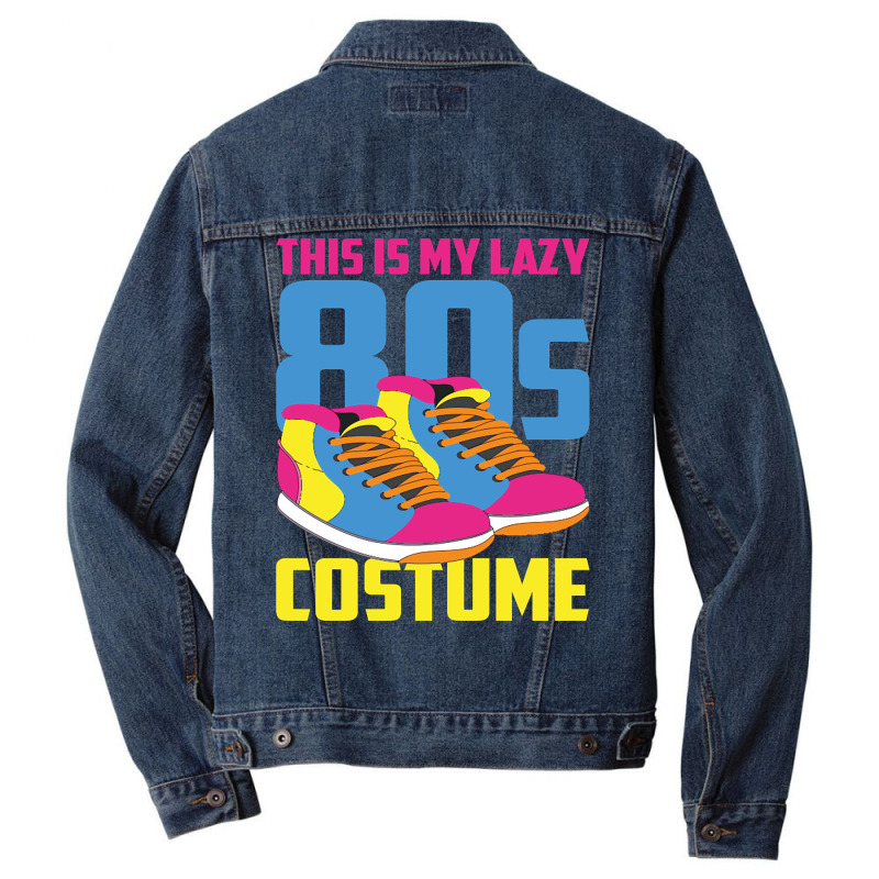 Retro 80s Lover Theme Party Lazy Costume Funny 80s Men Denim Jacket | Artistshot