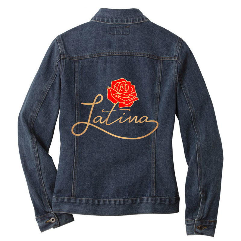 Womens Womens Latina Latinx Best Gift Rose Cute Hispanic Shirt V Neck Ladies Denim Jacket by cm-arts | Artistshot