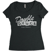 Retro 80s Double Deuce Roadhouse T Shirt Women's Triblend Scoop T-shirt | Artistshot