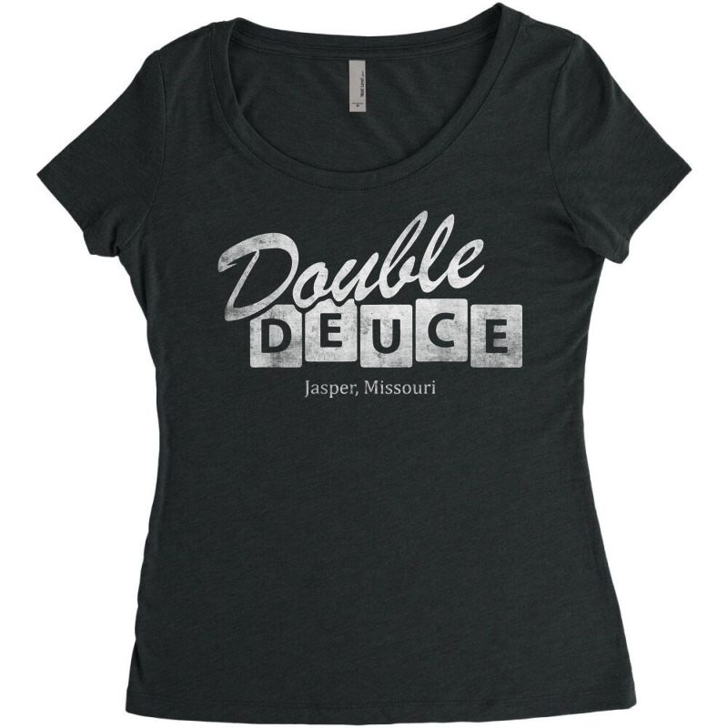 Retro 80s Double Deuce Roadhouse T Shirt Women's Triblend Scoop T-shirt by cm-arts | Artistshot