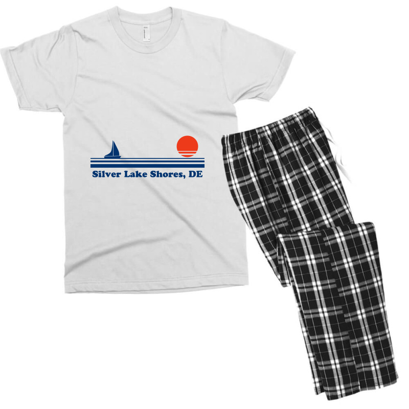 Silver Lake Shores, De   Sailboat Sunrise   Silver Lake Shores Delawar Men's T-shirt Pajama Set | Artistshot