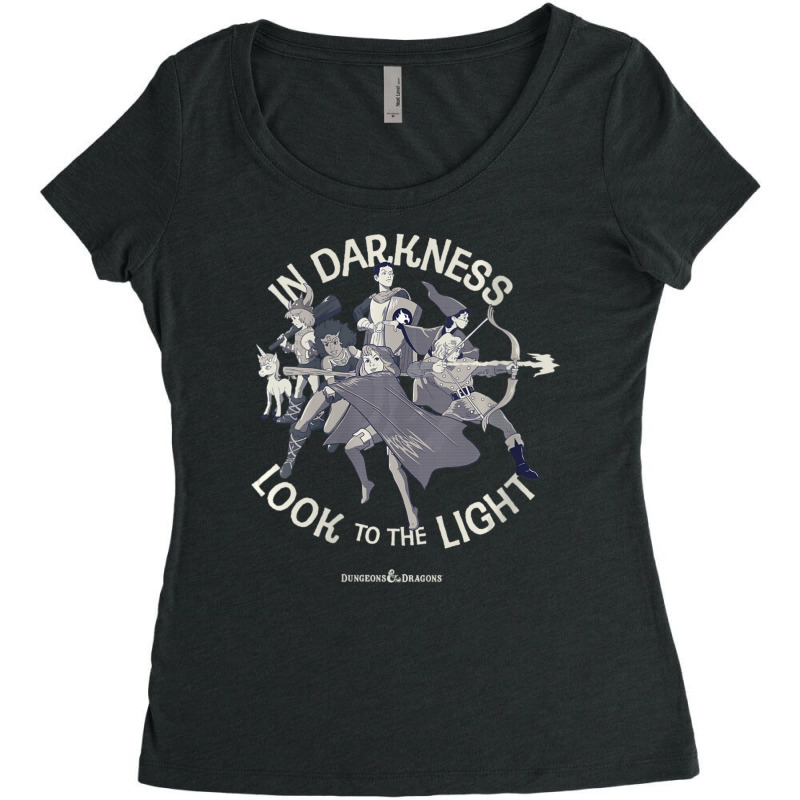 Womens Dungeons & Dragons In Darkness Look To The Light V-neck Women's Triblend Scoop T-shirt by hotoancuong | Artistshot