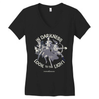 Womens Dungeons & Dragons In Darkness Look To The Light V-neck Women's V-neck T-shirt | Artistshot