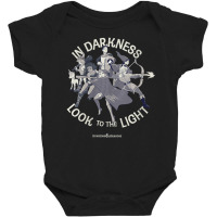 Womens Dungeons & Dragons In Darkness Look To The Light V-neck Baby Bodysuit | Artistshot