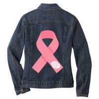 Kulay Rosas Ang Bukas Kay Leni Pink Ribbon Ladies Denim Jacket | Artistshot