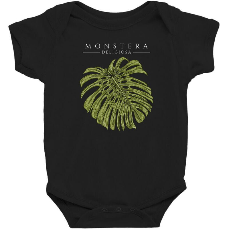 Monstera Deliciosa Philodendron Aroid Plant Lover Addict Baby Bodysuit by dovieavila | Artistshot