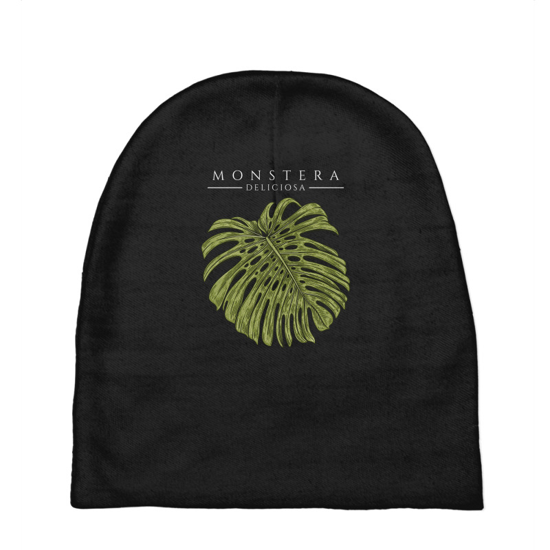 Monstera Deliciosa Philodendron Aroid Plant Lover Addict Baby Beanies by dovieavila | Artistshot