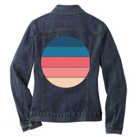 Retro Circle 9 Ladies Denim Jacket | Artistshot