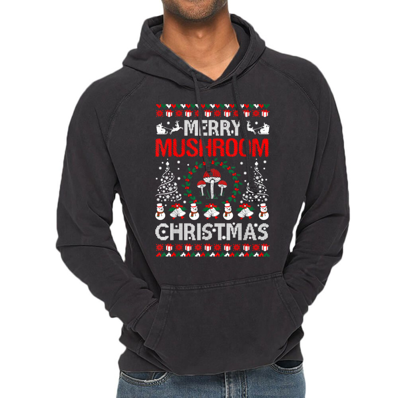 Merry Mushroom Christmas Ugly Sweater Tshirt Vintage Hoodie | Artistshot