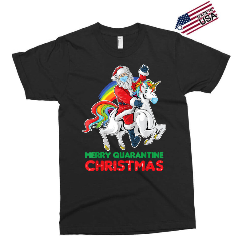 Merry Quarantine Christmas Santa Riding Unicorn Xmas Gifts T Shirt Exclusive T-shirt | Artistshot