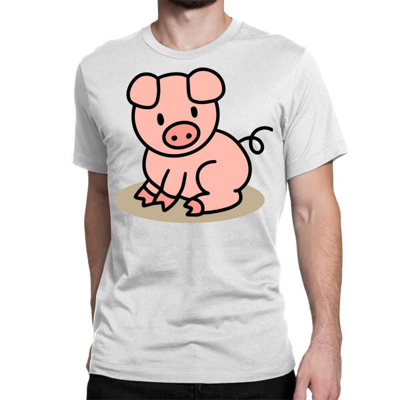 Sitting Pig Classic T-shirt by Morspective | Artistshot