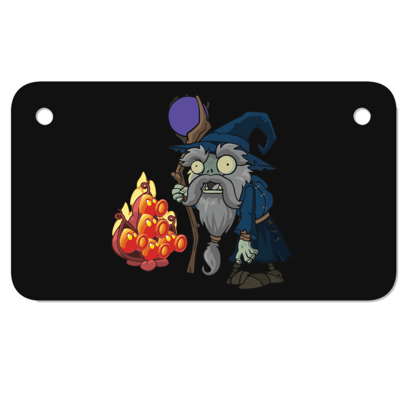 Plantsvszombiesmerlincharacter1 Motorcycle License Plate | Artistshot