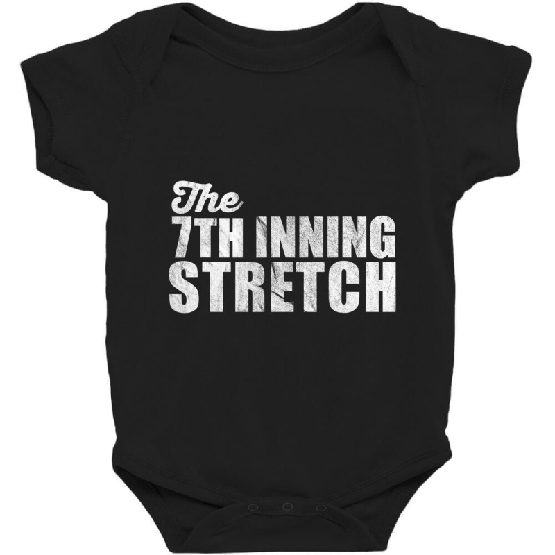 Cute Baseball 7th Seventh Inning Stretch Distressed Baby Bodysuit | Artistshot