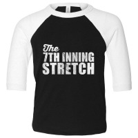 Cute Baseball 7th Seventh Inning Stretch Distressed Toddler 3/4 Sleeve Tee | Artistshot