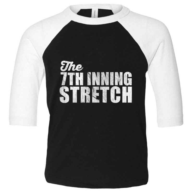 Cute Baseball 7th Seventh Inning Stretch Distressed Toddler 3/4 Sleeve Tee | Artistshot