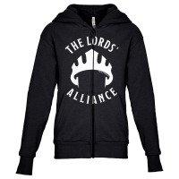 Womens Dungeons & Dragons Lords Alliance Large White V-neck Youth Zipper Hoodie | Artistshot