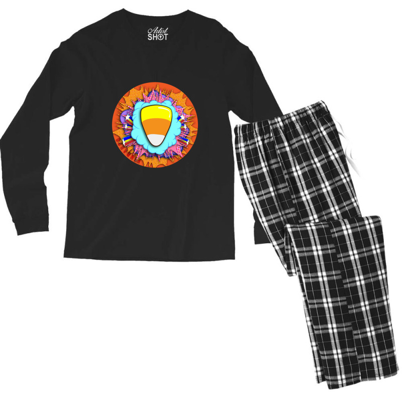 Candy Corn Pop Men's Long Sleeve Pajama Set | Artistshot