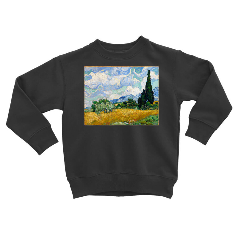 Vincent Van Gogh Wheat Field With Cypresses Toddler Sweatshirt | Artistshot