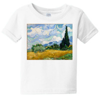 Vincent Van Gogh Wheat Field With Cypresses Baby Tee | Artistshot