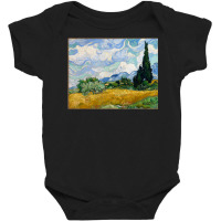 Vincent Van Gogh Wheat Field With Cypresses Baby Bodysuit | Artistshot