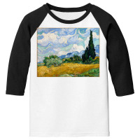 Vincent Van Gogh Wheat Field With Cypresses Youth 3/4 Sleeve | Artistshot