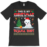 Morkie Dog Dancing On Snow Gift This Is My Christmas Pajama T Shirt T-shirt | Artistshot