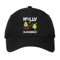 Holy Blockamole Funny Avocado Volleyball Holy Blockamole Guacamole Pla Adjustable Cap | Artistshot