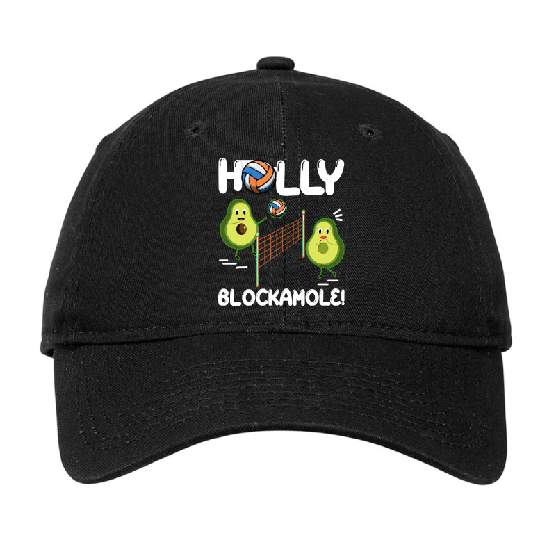 Holy Blockamole Funny Avocado Volleyball Holy Blockamole Guacamole Pla Adjustable Cap by hardlyvagabond | Artistshot