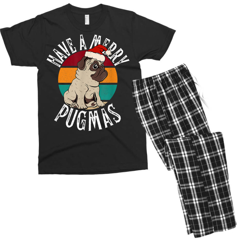 Pug Christmas Dog Santa Merry Pugmas Xmas Gifts T Shirt Men's T-shirt Pajama Set | Artistshot