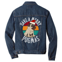 Pug Christmas Dog Santa Merry Pugmas Xmas Gifts T Shirt Men Denim Jacket | Artistshot