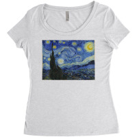 Vincent Van Gogh's Starry Night Women's Triblend Scoop T-shirt | Artistshot