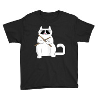 Cat Drummer Music Lover Musician Instrumentalist Kitty Tank Top Youth Tee | Artistshot